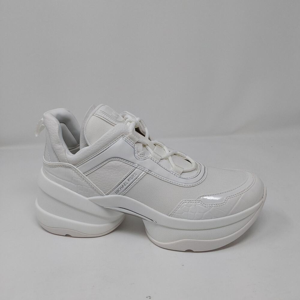 Michael Kors Olympia Trainer Optic White Chunky Sneakers Womens 10 49F4OLFS1D - Picture 7 of 16